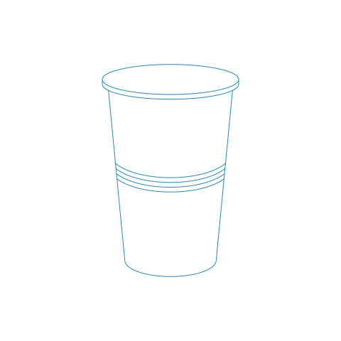 Vaso termoconformado 1000
