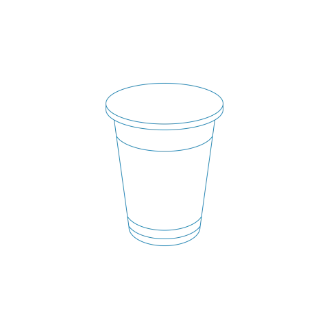 Vaso 330 termoconformado