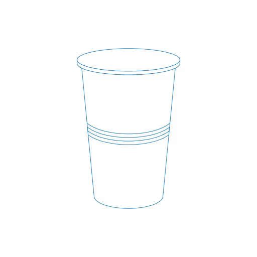 Vaso termoconformado 1000